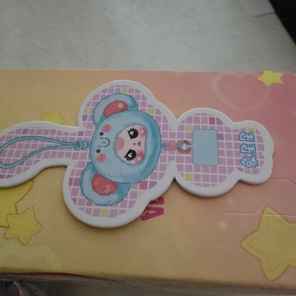 Baby Three Phone Lanyard Plush Charm Light Blue Elephant Blind Box Collectible